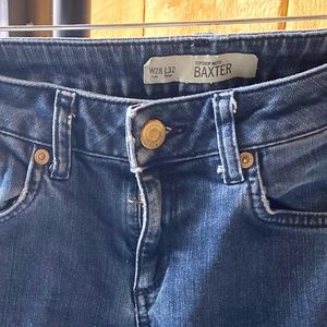 Topshop Moto Baxter Medium Blue Wash Jean 28